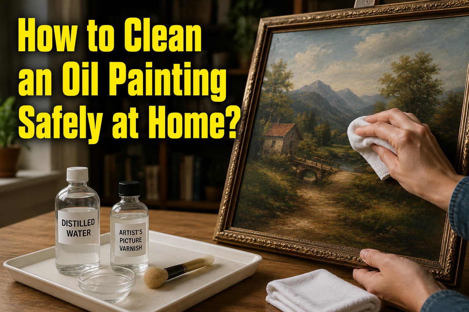 How to Clean an Oil Painting Safely at Home?