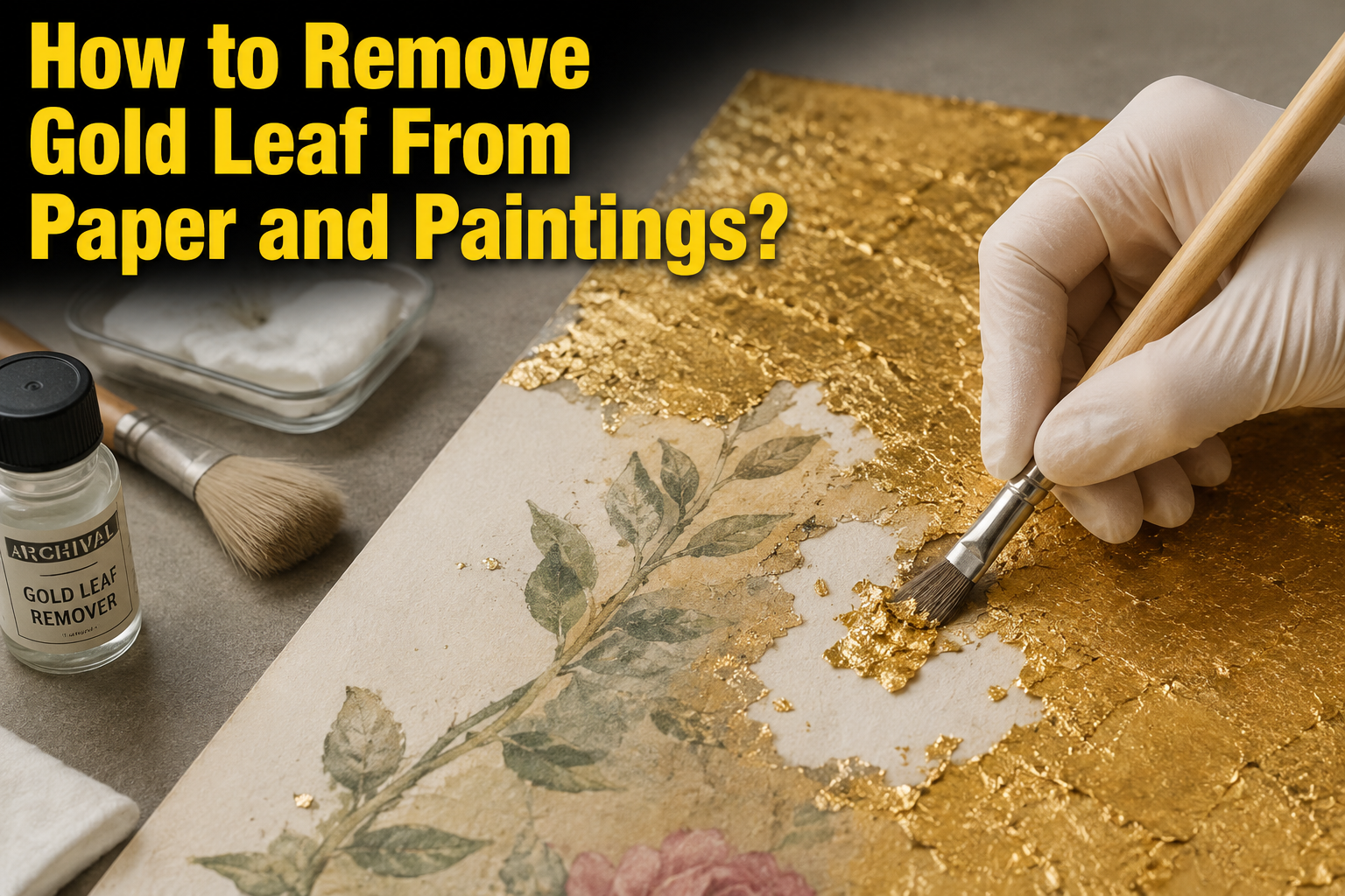 How to Remove Gold Leaf From Paper and Paintings?