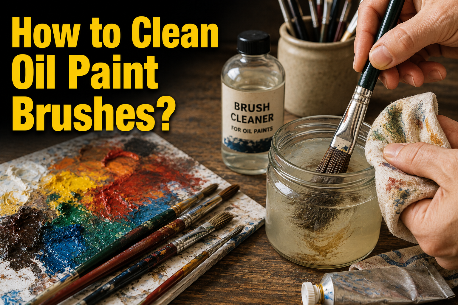 How to Clean Oil Paint Brushes