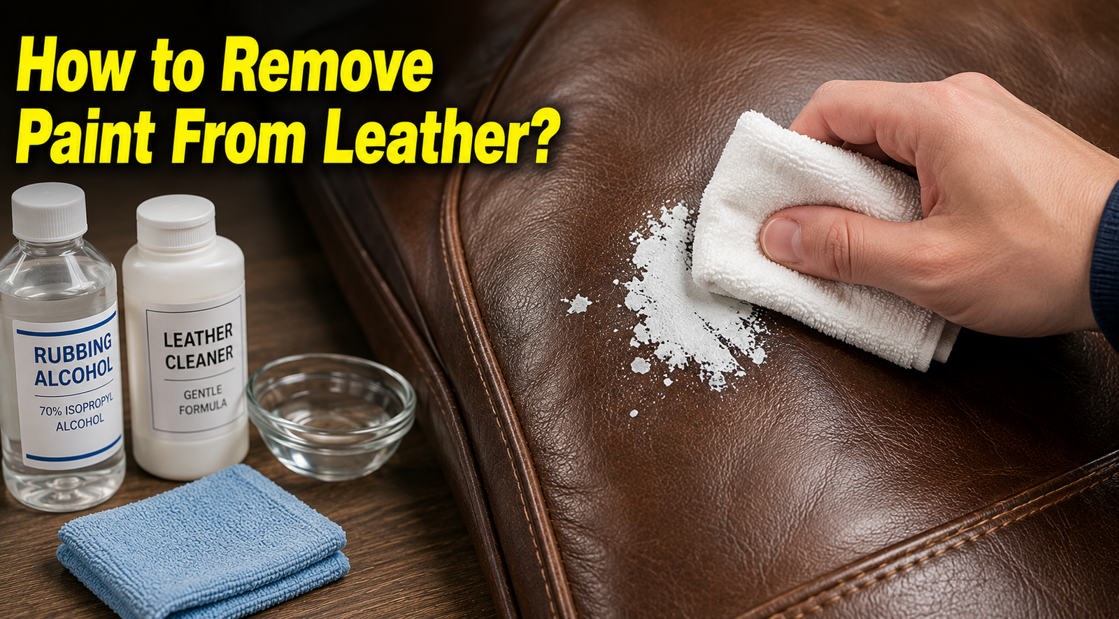 How to Remove Paint From Leather