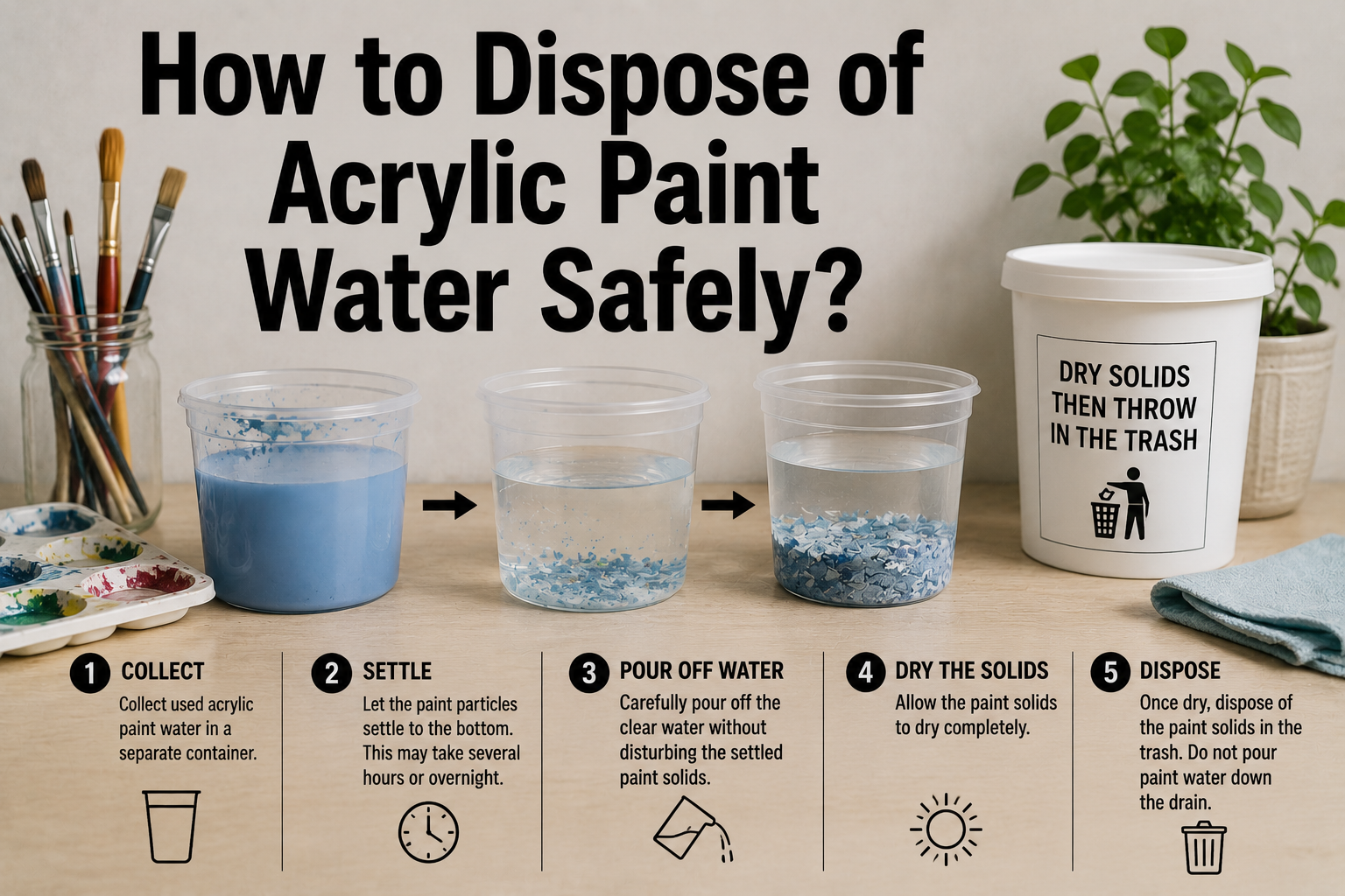 How to Dispose of Acrylic Paint Water Safely?