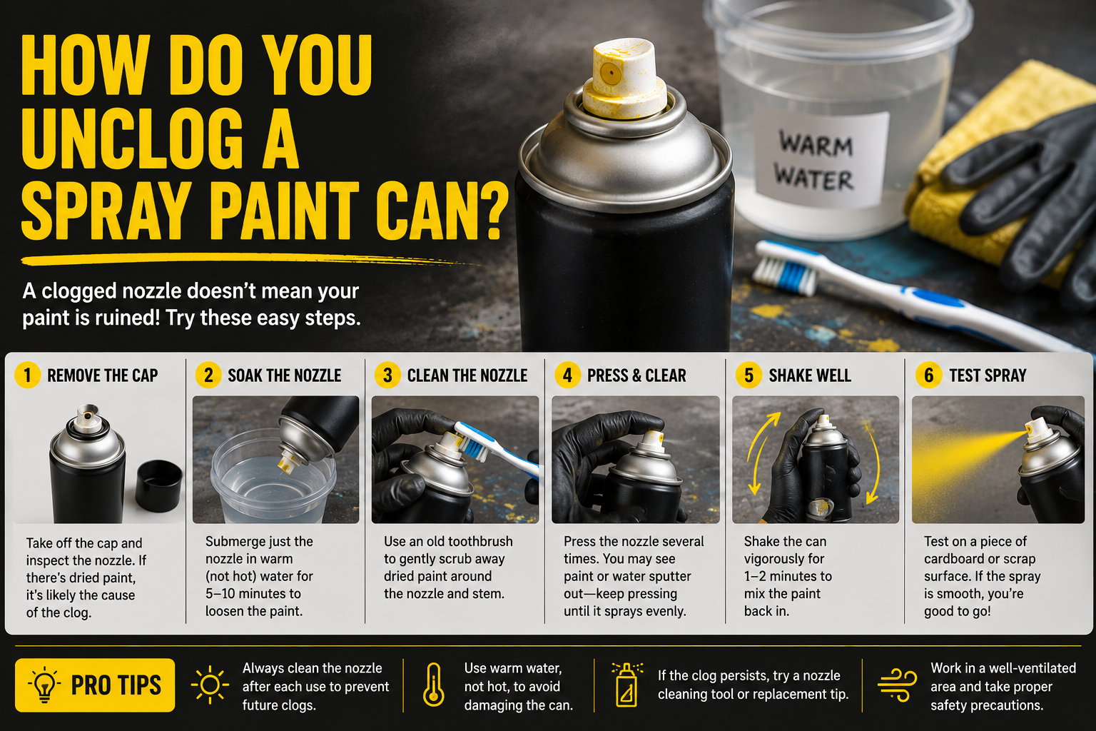 How to Unclog a Spray Paint Can
