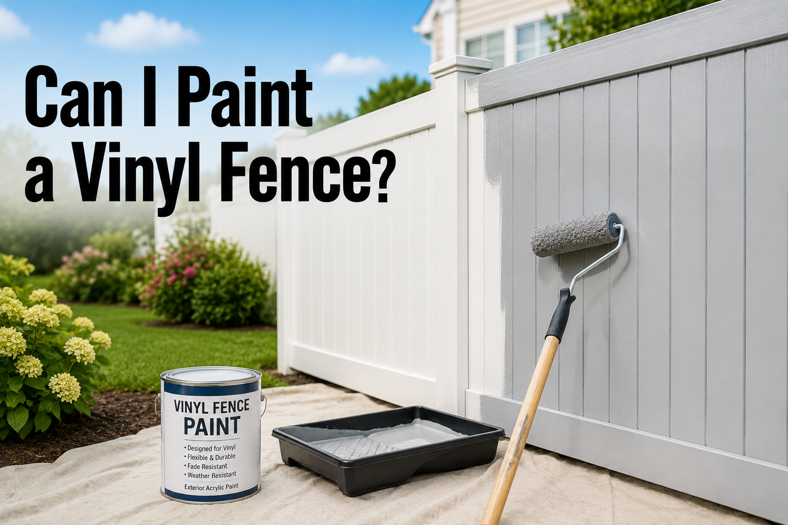 can i paint a vinyl fence​