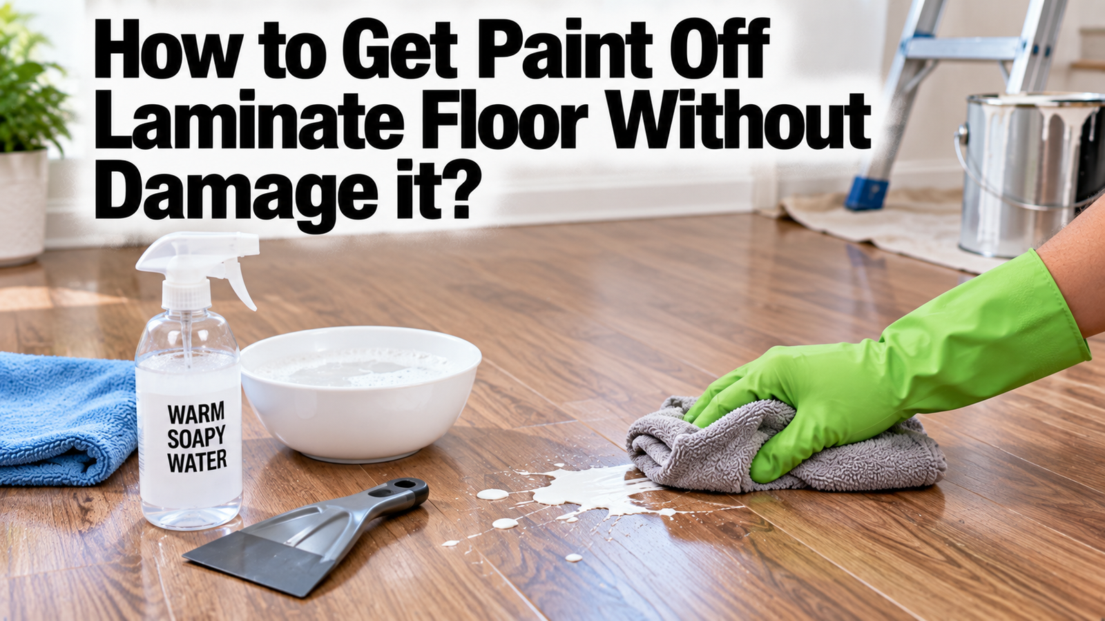 How to Get Paint Off Laminate Floor Without Damage?