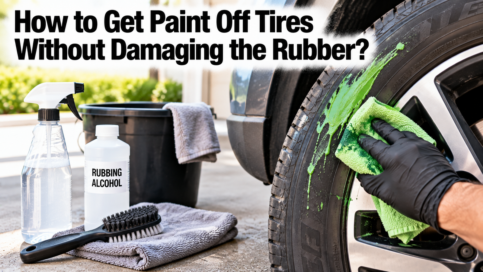 How to Get Paint Off Tires Without Damaging the Rubber?