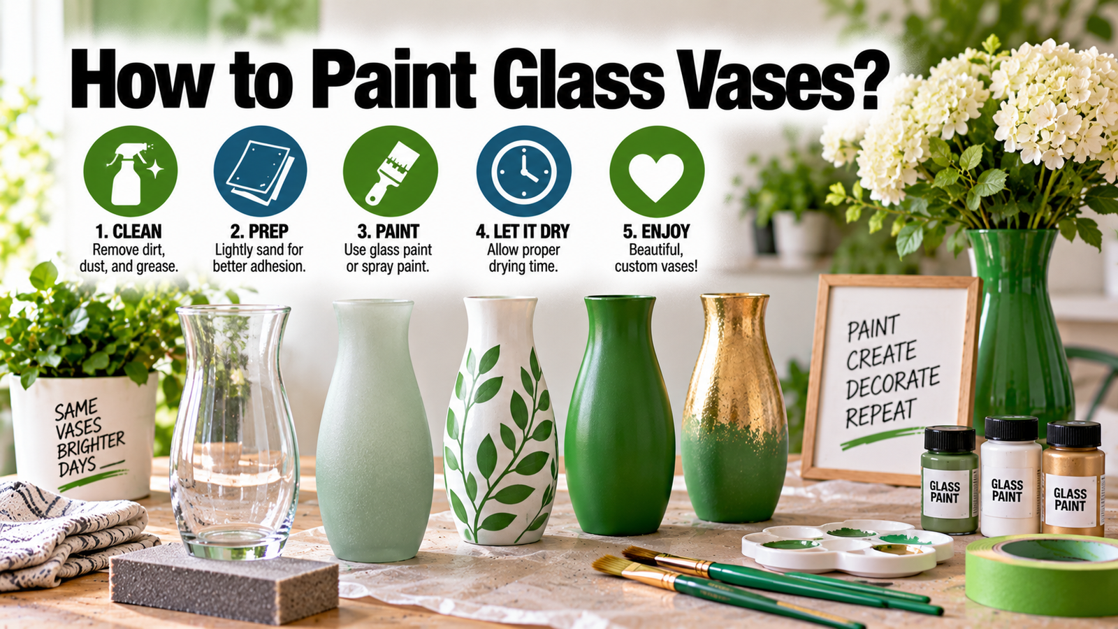 How to Paint Glass Vases