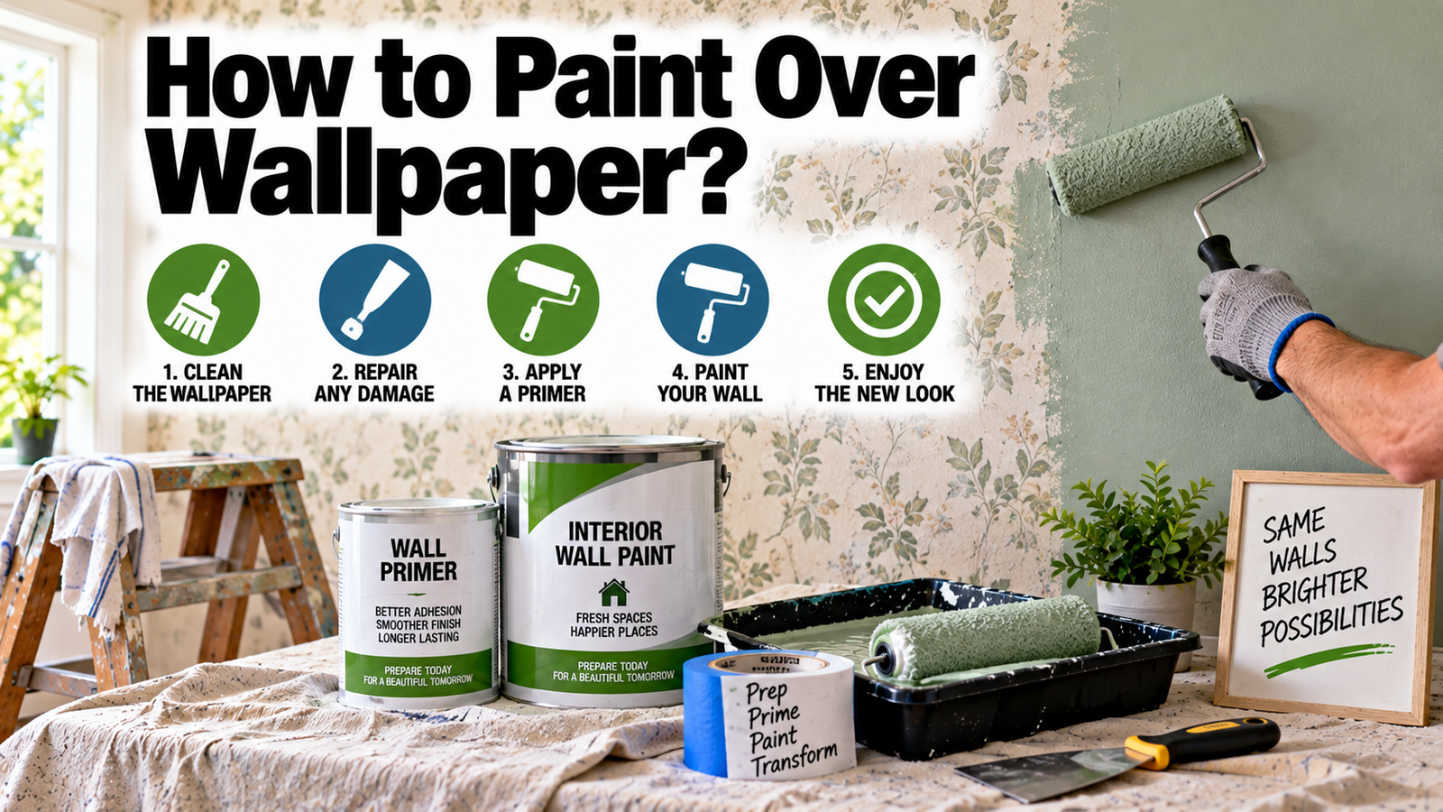 How to Paint Over Wallpaper?