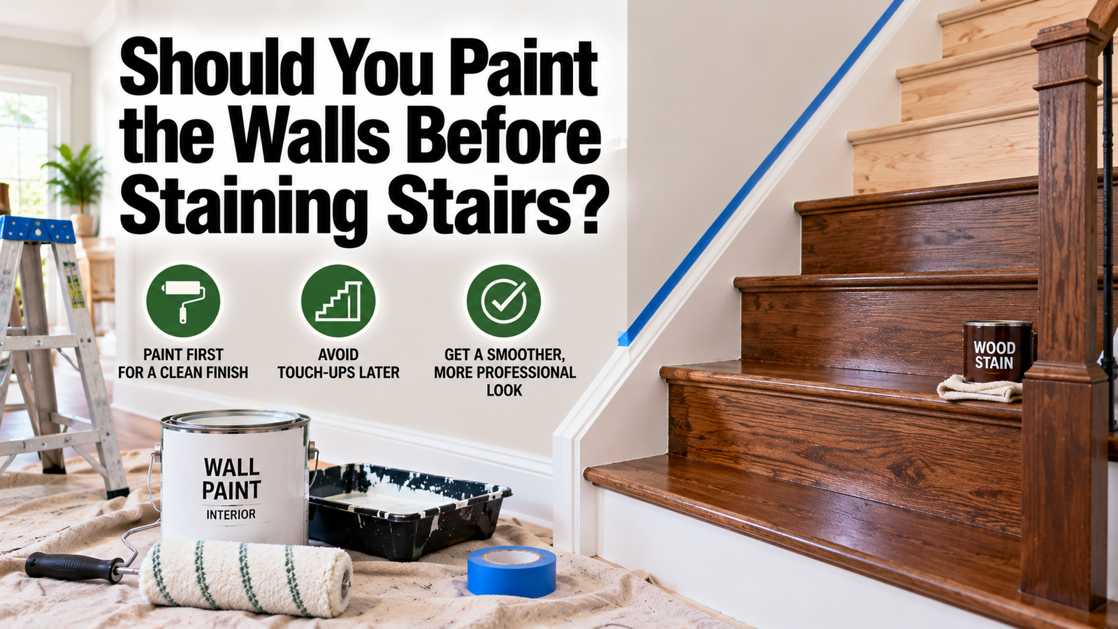 Should You Paint the Walls Before Staining Stairs