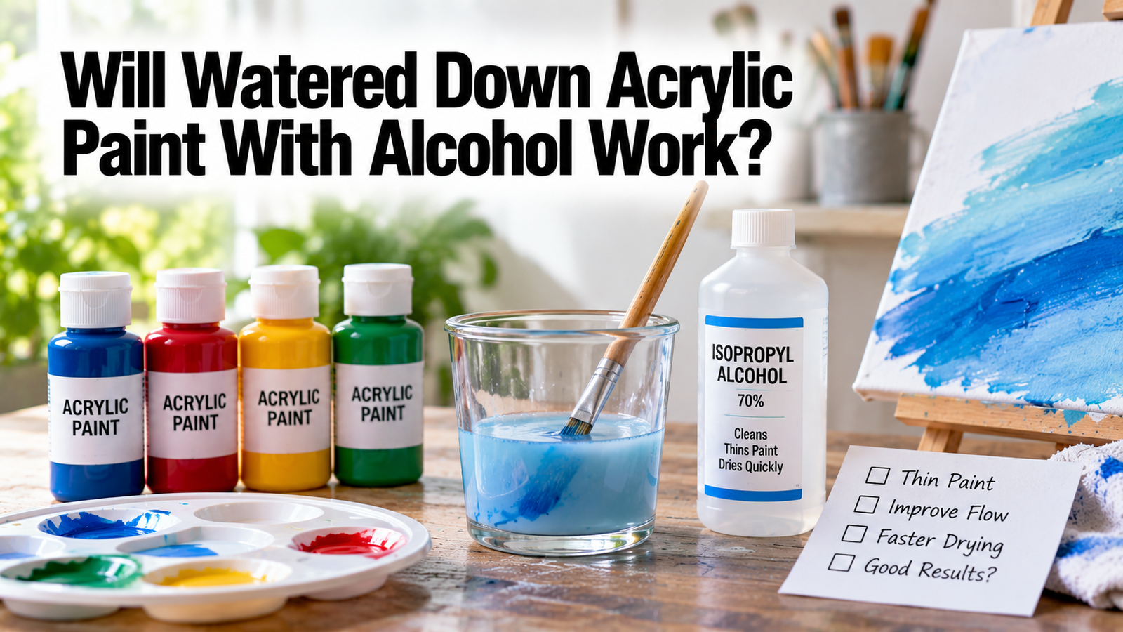 Will Watered Down Acrylic Paint With Alcohol Work?